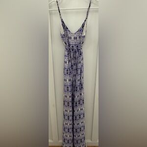 Charlie Jade Purple and Black Patterned Dress